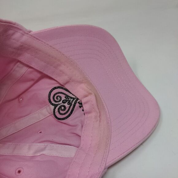Golden Nugget Slideback Hat Pink OSFA Adjustable Embroidered Rhinestone - Picture 9 of 11